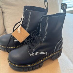 Dr. Martens Audrick 8I Black Leather Boots